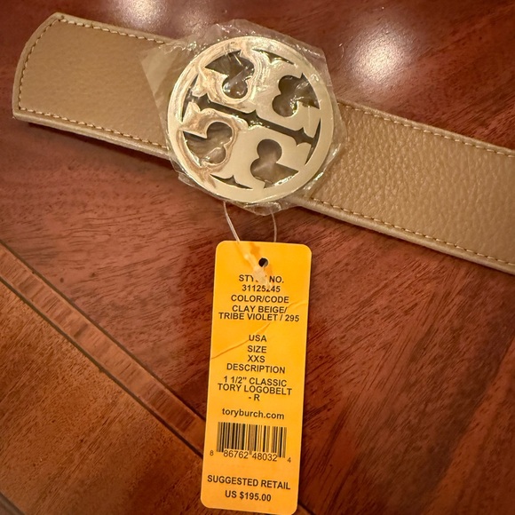 Tory Burch Tan and Tribe Violet Belt Elegant Accessory Reversible Belt - Picture 2 of 5